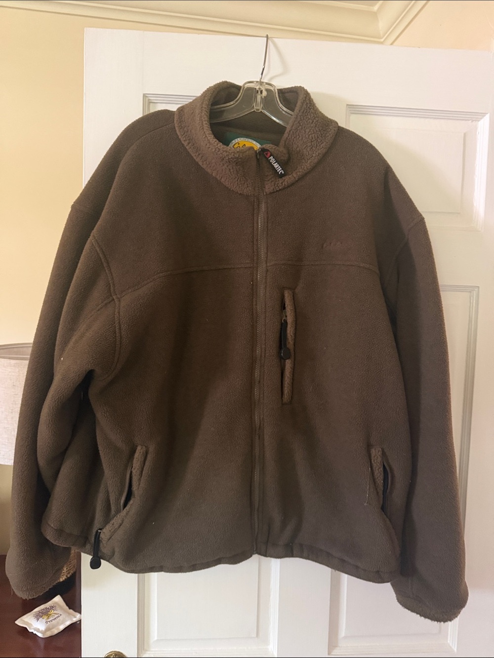 Men's Brown Fleece Zip-Up Sweater Jacket from Cabela
